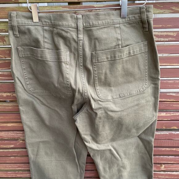 J. Crew Pants Straight Leg Crop Garment Dyed High Rise Green 31 Trousers NWT - Picture 5 of 12